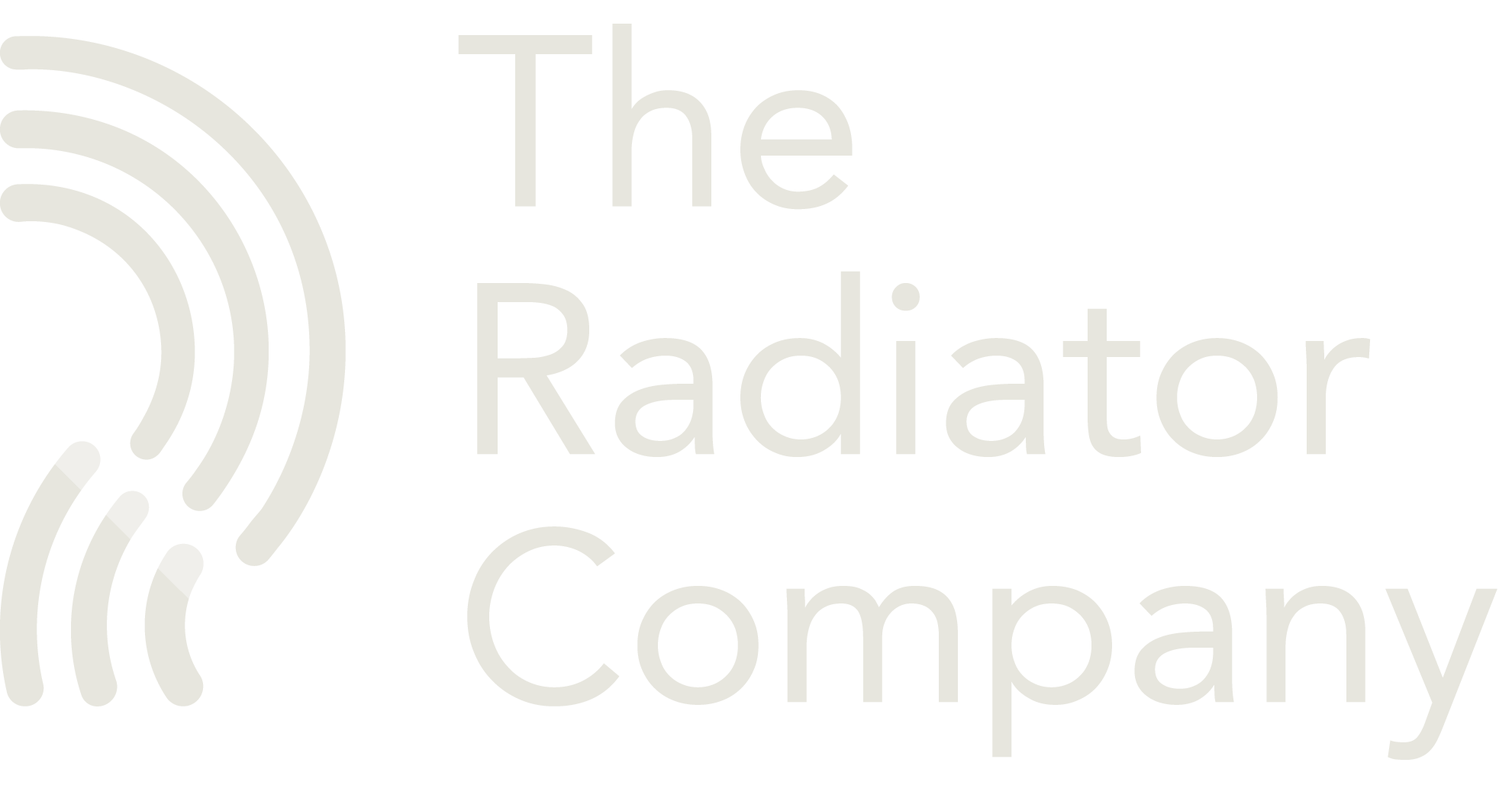The Radiator Company Logo - White